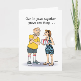 32. Hochzeitstag für Ehemann Karte