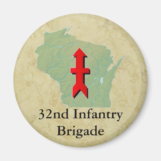 32. Infanterie Wisconsin Military Magnet (Vorne)