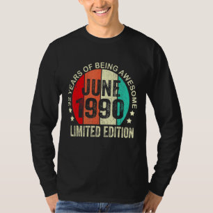 32 Jahre alt Juni 1990 32. Geburtstag T-Shirt