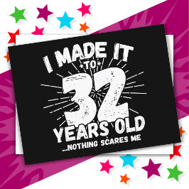 32 Jahre alt Sarcastic Meme Funny 32. Geburtstag Postkarte