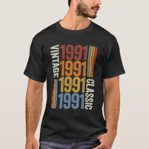 32 Jahre alt Vintag 1991 32. Geburtstagsdekoration T-Shirt