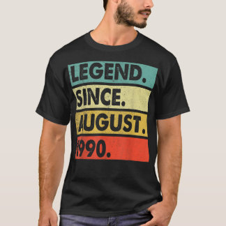 32 Jahre alte Geschenke lehnen seit August 1990. T-Shirt