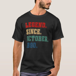 32 Jahre alte Legende seit Oktober 1990 32. Geburt T-Shirt