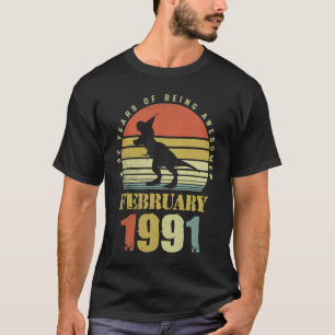 32 Jahre alter Dinosaurier Februar Seit 1991 32. B T-Shirt