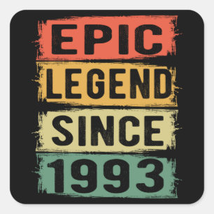 32 Jahre alter Geburtstag Epischer Legende 32. Geb Quadratischer Aufkleber