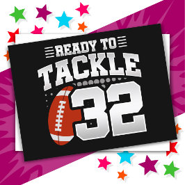 32 Jahre altes Tackle Football Party 32. Geburtsta Postkarte