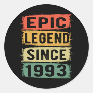 32-jähriges Epic Legend 32. Geburtstagsgeschenk Runder Aufkleber