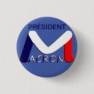 32 mm, Emmanuel Macron Präsident Button