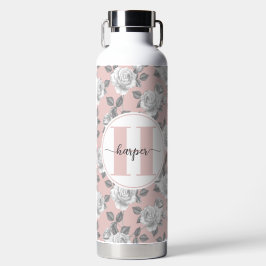32 oz. Rose Garden Monogramm Pink Wasser Flasche