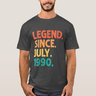 32 Years Old Gifts Legend Since July 1990 32th Bir T-Shirt