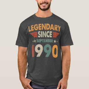 32 Years Old Gifts Legend Since September 1990 32n T-Shirt