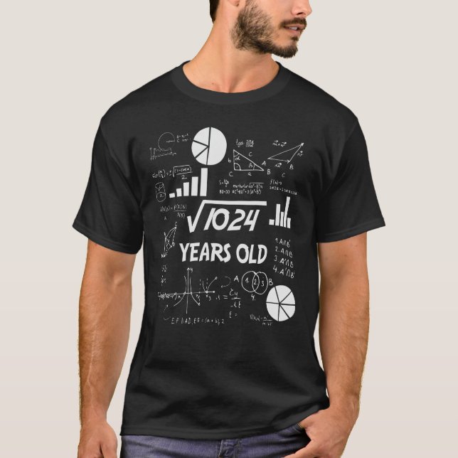 32nd Birthday Square Root Math 32 Years Old Bday T-Shirt (Vorderseite)
