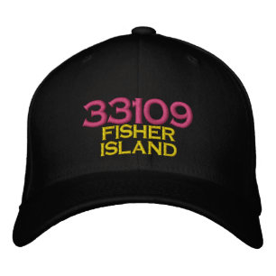 33109 FISCHERISLAND MIAMI BEACH FLORIDA HAT BESTICKTE BASEBALLKAPPE