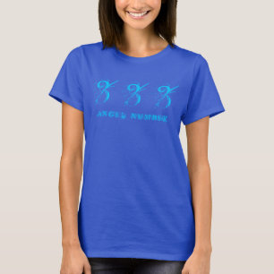 333 (ANGEL NUMBER) Synchronizität, Blau - T-Shirt