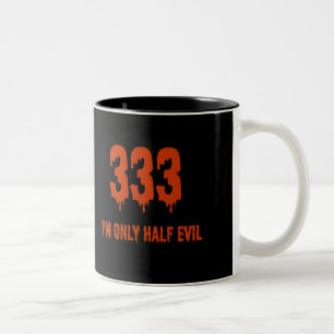 333 nur halb böse zweifarbige tasse