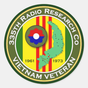 335th RRC 2 - ASA Vietnam Runder Aufkleber