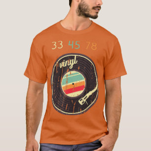 33 45 78 Vintag Retro Vinyl Record Turntable T-Shirt