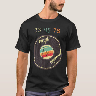 33 45 78 Vintage Retro Vinyl Schallplattenspieler T-Shirt