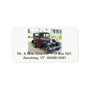 '33 Austin Amerikaner Adressaufkleber
