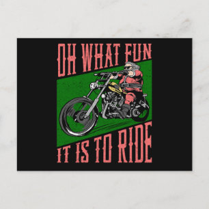 33.Biker Oh Was Für Ein Spaß Es Ist Zu Fahren Weih Ankündigungspostkarte
