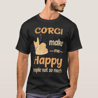 33 Corgis machen mich glücklich, Menschen nicht so T-Shirt
