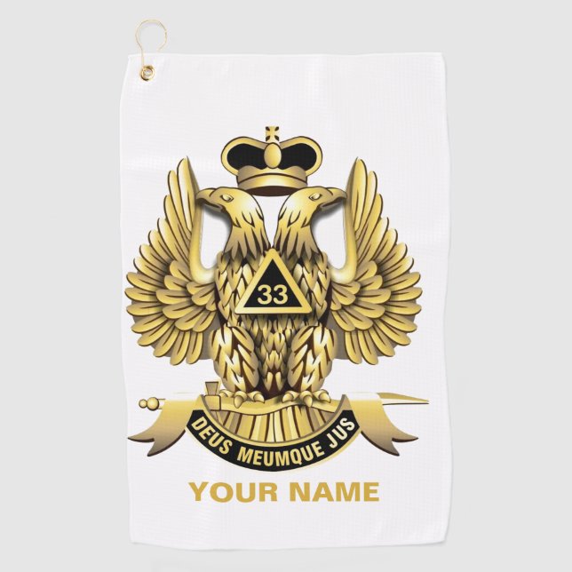 33 DEGREE MASON Golf Handtuch (Vorderseite)