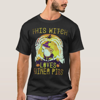 33 Diese Hexe liebt Meerschweinchen Halloween T-Shirt