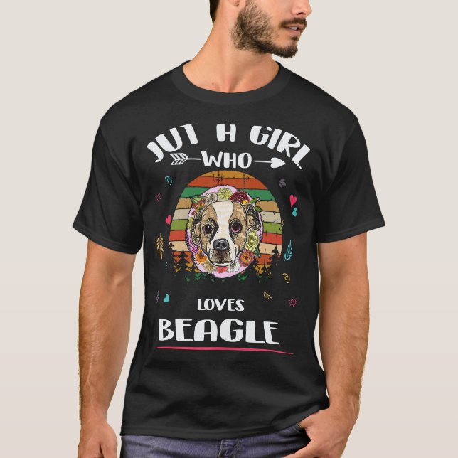 33 Ein Mädchen das Beagle liebt T-Shirt (Vorderseite)