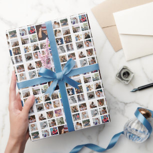 33 Foto Personalisierte, kundenspezifische Collage Geschenkpapier