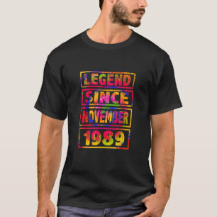33. Geburtstag Gefärbte Krawatte Dekoration Legend T-Shirt