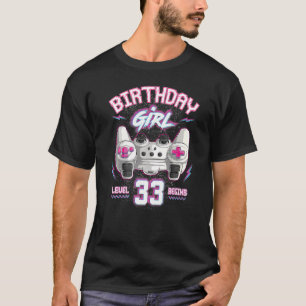 33. Geburtstag Girl Gamer Stufe 33 beginnt Videosp T-Shirt