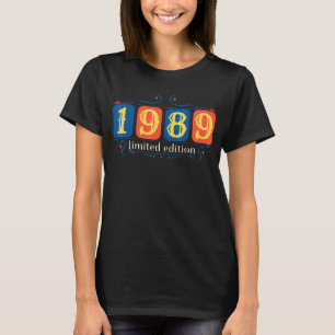 33. Geburtstag Ladys Mens 33 Jahre 1989 Geschenk 1 T-Shirt