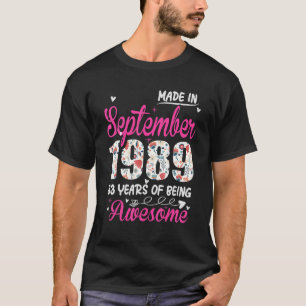 33. Geburtstag Phantastisch seit September 1989 T-Shirt