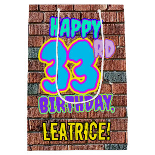 33. Geburtstag: Spaß, Urban Graffiti Inspiriert Lo Mittlere Geschenktüte