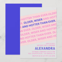 33. Geburtstagseinladung Funny Older Wiser Hotter