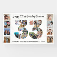 33. Geburtstagsfeier Nummer 33 Fotocollage