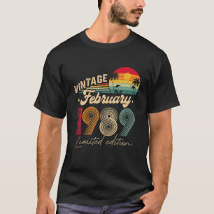 33. Geburtstagsgeschenk Männer Vintage Februar 198 T-Shirt