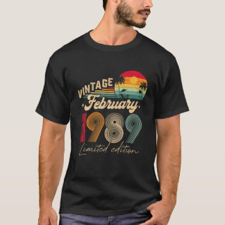 33. Geburtstagsgeschenk Männer Vintage Februar 198 T-Shirt