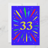 33. Geburtstagspartei Einladung Explosion
