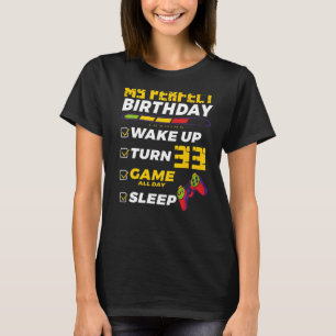 33. Geburtstagsparty perfekt für Gamer 33 Jahre T-Shirt
