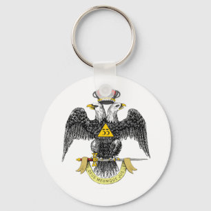 33. Grad des Schottischen Ritus Schwarzer Adler Schlüsselanhänger