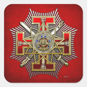 33. Grad: Generalinspektor Quadratischer Aufkleber