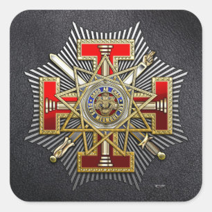 33. Grad: Generalinspektor Quadratischer Aufkleber