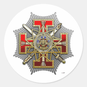 33. Grad: Generalinspektor Runder Aufkleber