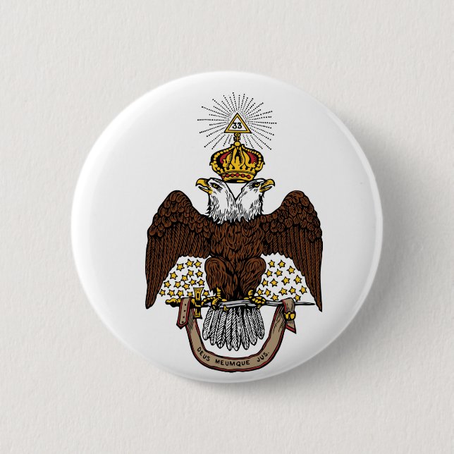 33. Grad-schottischer Ritus Brown Eagle Button (Vorderseite)
