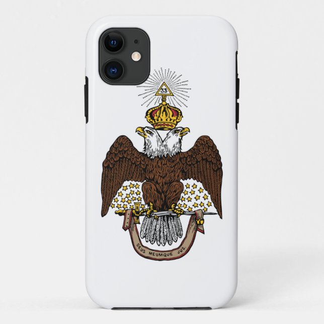 33. Grad-schottischer Ritus Brown Eagle Case-Mate iPhone Hülle (Rückseite)
