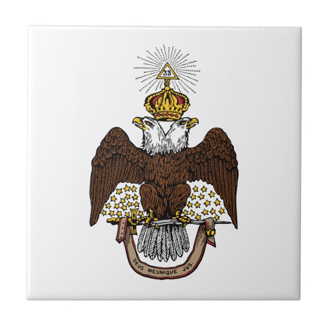 33. Grad-schottischer Ritus Brown Eagle Fliese (Vorderseite)
