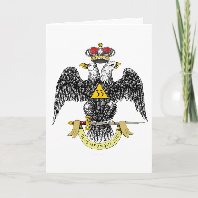 33. Grad-schottisches Ritus-Schwarzes Eagle Karte (Vorderseite)