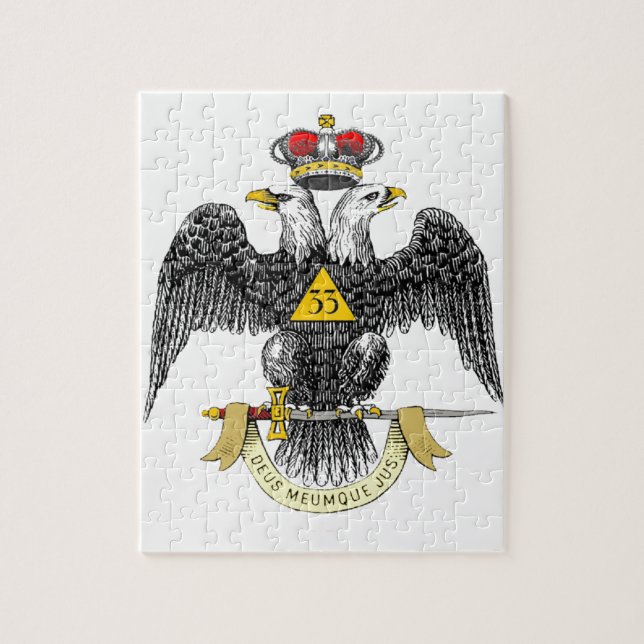 33. Grad-schottisches Ritus-Schwarzes Eagle Puzzle (Vertikal)