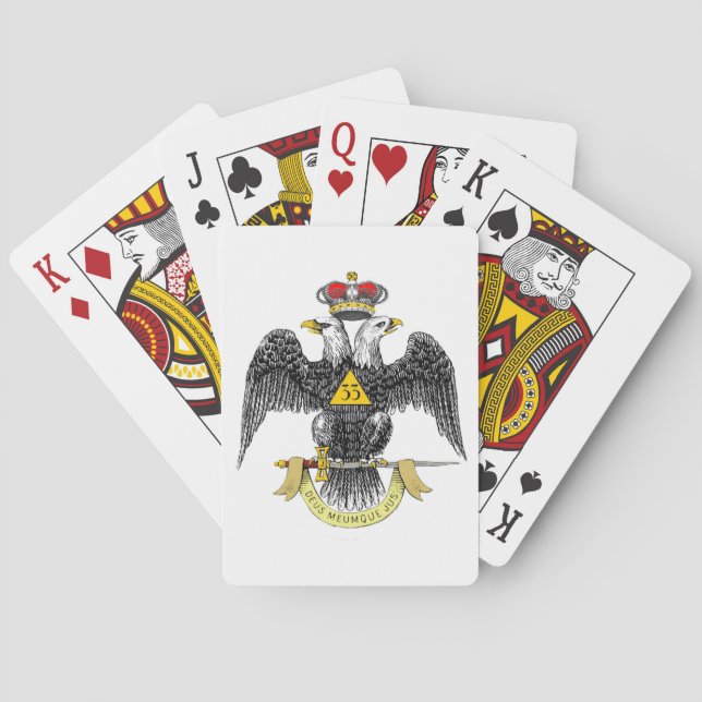 33. Grad-schottisches Ritus-Schwarzes Eagle Spielkarten (Rückseite)